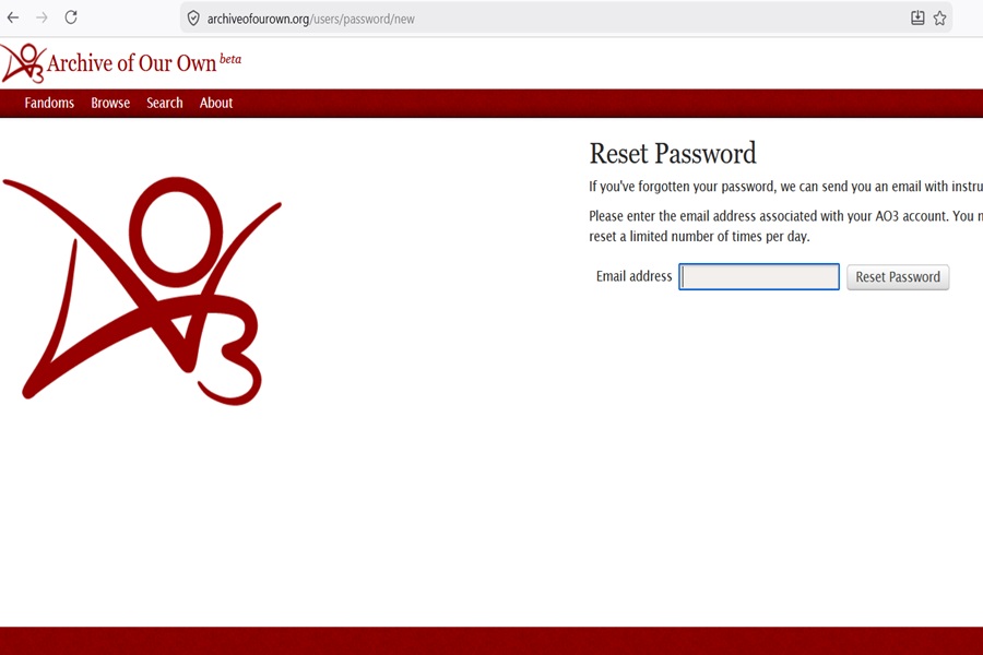 ao3 reset password